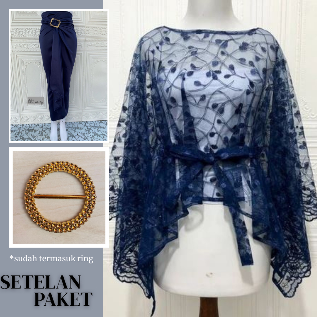 TERMURAH Set Viscose Songket setelan Viscose rok songket Viscose Polos Semi Sutera baju Kondangan ba