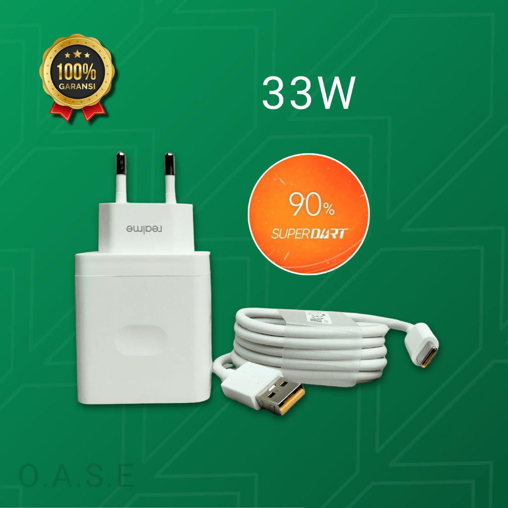 Charger Realme 33 Watt Type C SUPERDART Casan 33W Super Vooc