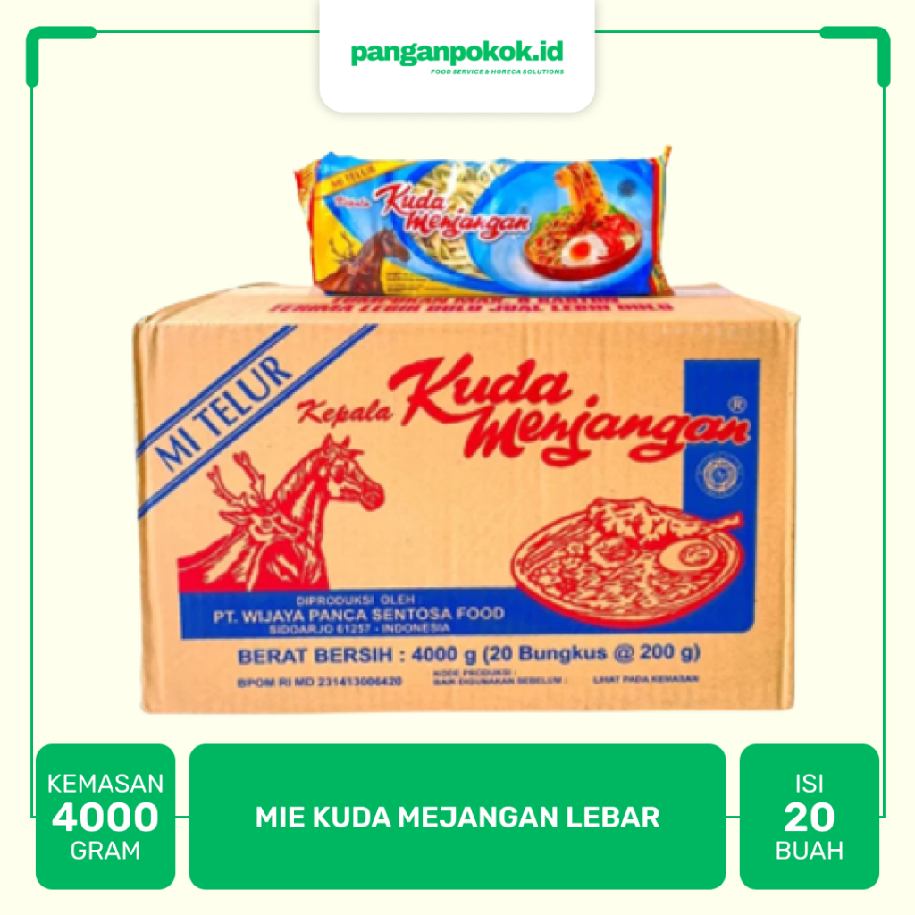 

MIie Telur Kuda Menjangan (lebar) - 200g (1 karton)