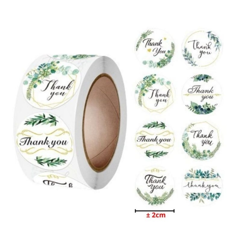 

stiker thank you Roll isi 500 / stiker terimakasih warna / self adhesive sale label