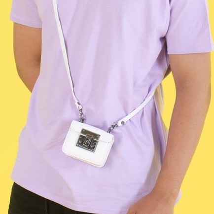 Mauni Tas Selempang Mini Bag Lebaran Anak dan Dewasa Pria Wanita Geraldine Putih