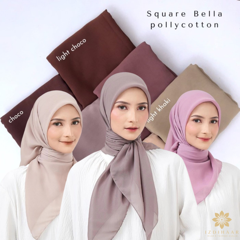 Jilbab Bella Square Premium 60 Warna Hijab Segiempat Bella Square Kerudung Segi Empat