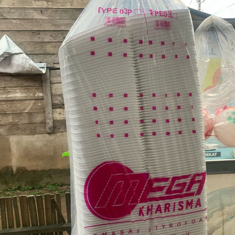 Sterofoam | Kotak Nasi | Gabus Nasi | Kotak Bubur | Kotak Mie isi 100