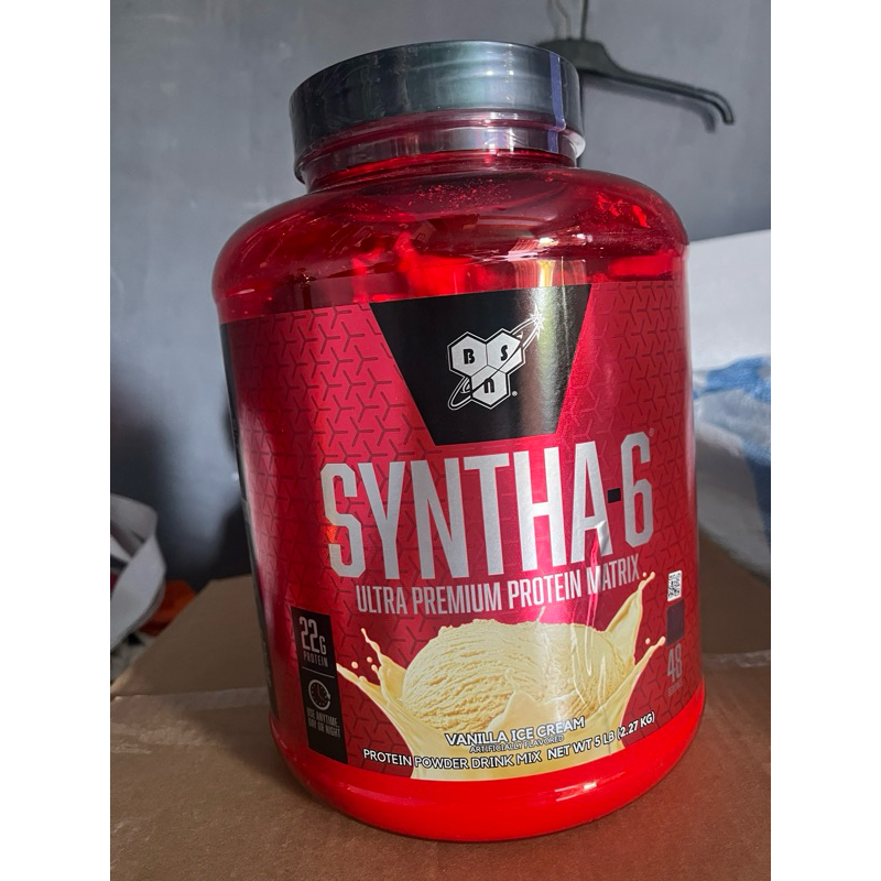 BSN Syntha 6 Vanilla 5 Lbs Syntha6 5 LBS Whey Protein Isolate  5 Lb susu fitness Originak BPOM