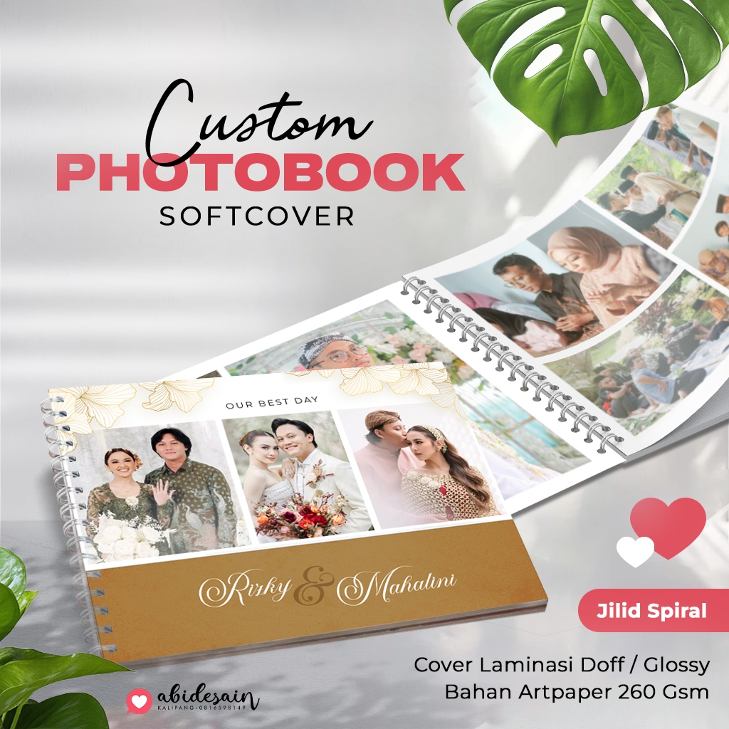 PHOTOBOOK CUSTOM PREMIUM - BUKU ALBUM FOTO AESTHETIC TEBAL - PHOTOBOOK WEDDING SPIRAL