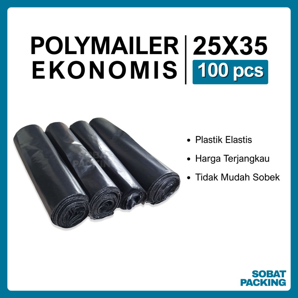 

Plastik Packing Polymailer Hitam Murah Ukuran 25x35 Isi 100 Lembar