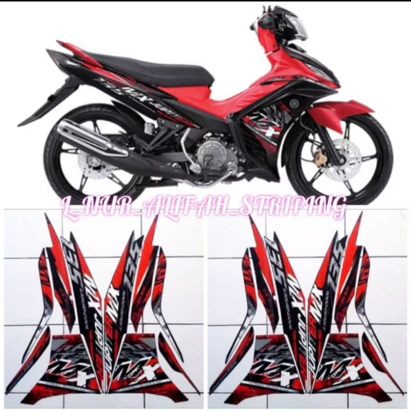 Stiker Striping Lis Les Body Motor Yamaha Jupiter Mx New 135 2014 Warna Hitam Merah