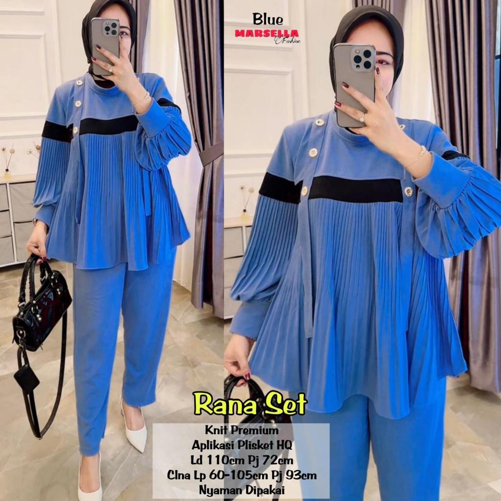 Rana Set Atasan Wanita Setelan Blus Casual Celana Panjang Premium