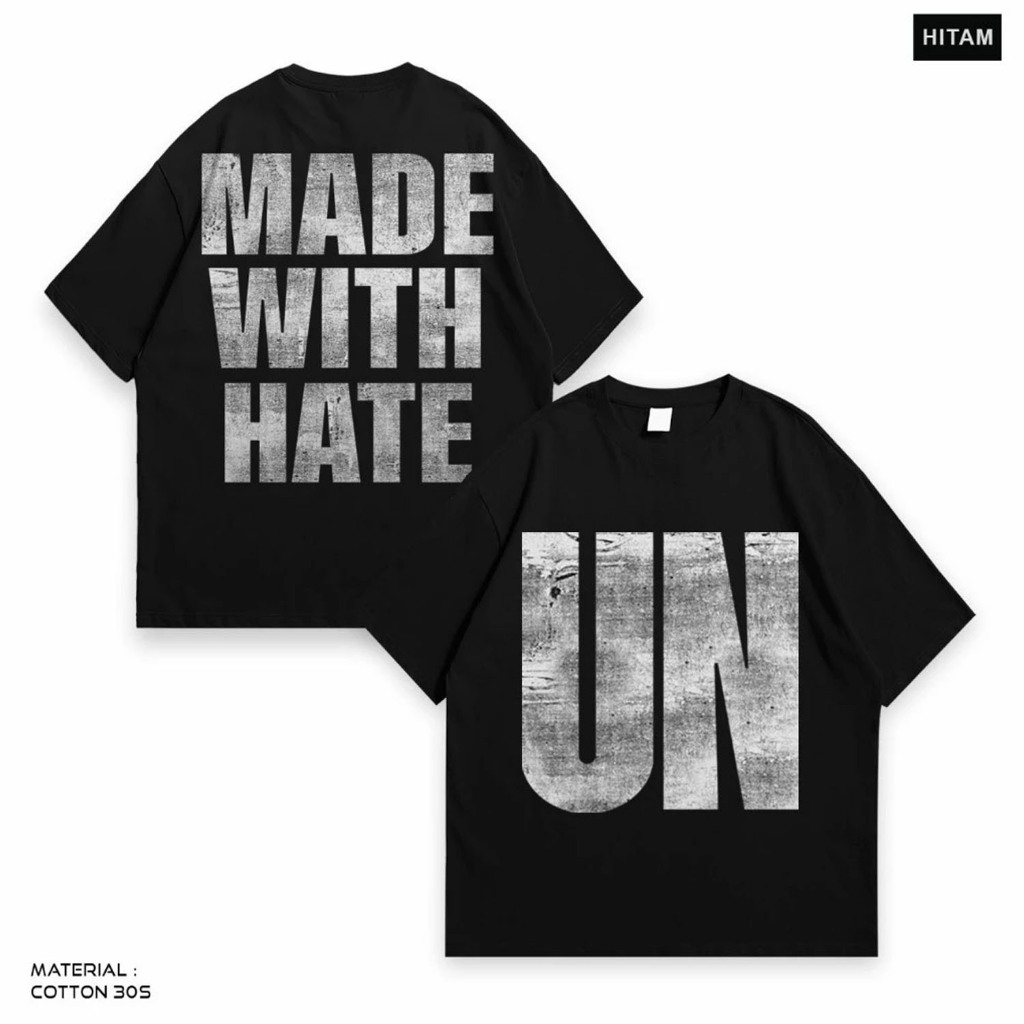 Underhated Baju Kaos Skena T-Shirt | Boxy | Dyras | Black - ON419 Underhated | T-Shirt | Boxy | Dyra