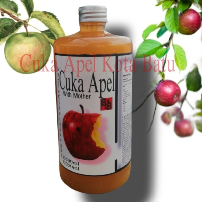 

Cuka Apel Asli Organik 500ml With Mother Untuk Kesehatan dan kosmetik