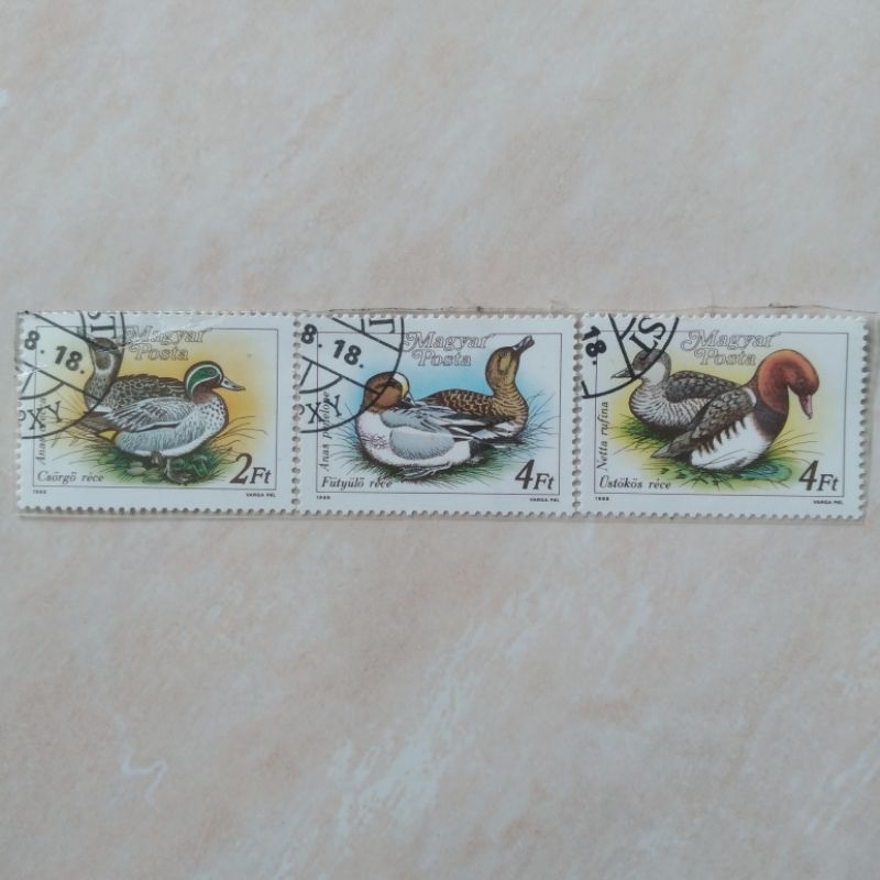 

Perangko Prangko Jadul 3 Pcs Hungaria Hongaria Magyar Posta 1988 Wild Ducks - YN2213