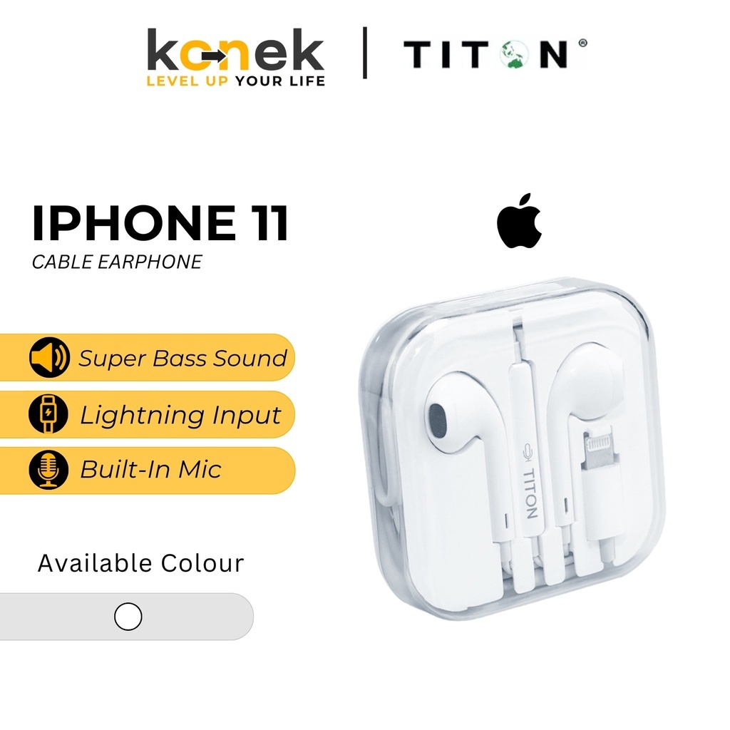 Titon Headset Earphone Iphone Original Handsfree Jack Lightning