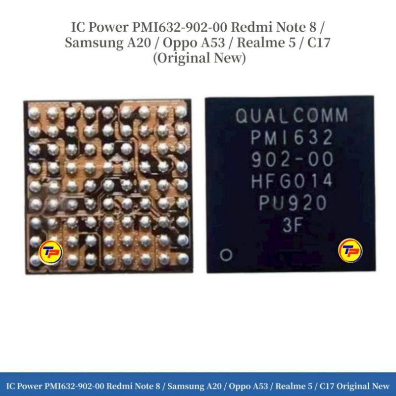 IC Power PMI632-902-00 Redmi Note 8 / Samsung A20 / Oppo A53 / Realme 5 / C17  New
