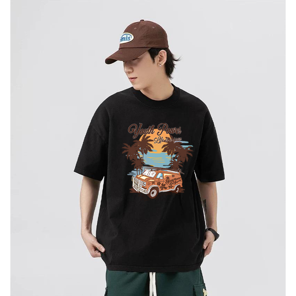 Vincent studio kaos pria Couple T-shirt outfit Korean Style kaoskece kaosoversize Kaos cowok Kaosmur