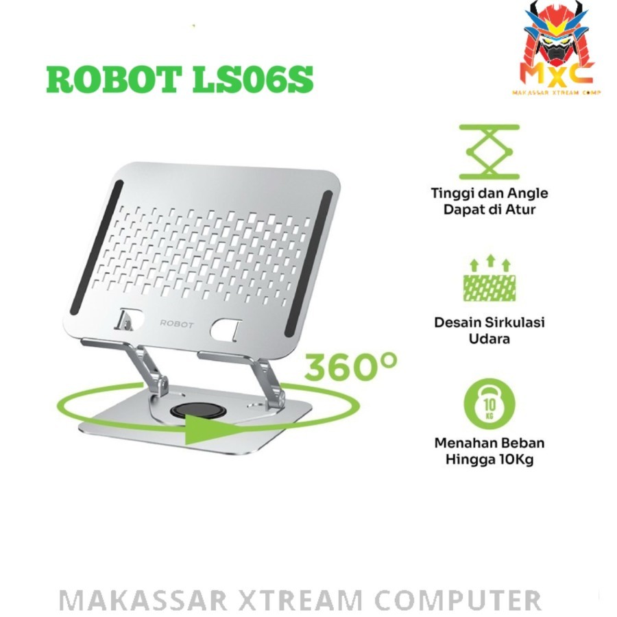 ROBOT RT-LS06S Laptop Stand Portable Foldable 360° Rotation