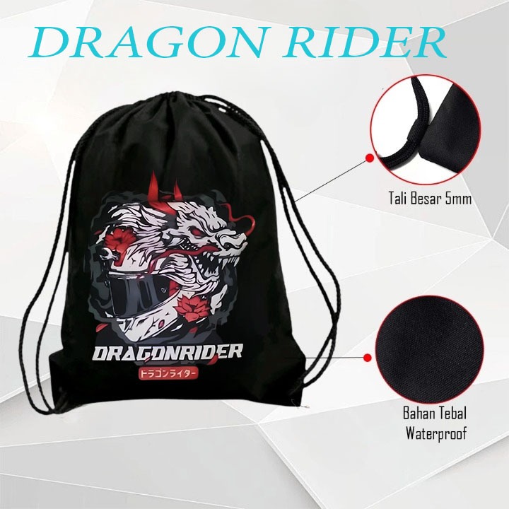 Tas Serut Pria Wanita Unisex Model Polos Hitam Original Tas Futsal Anti Air Tas olahraga