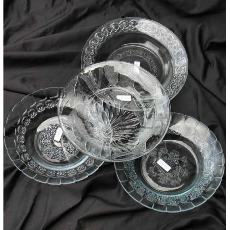 TERMURAH PROMO 1PCS  Piring Kaca Piring Bening Piring Makan Piring Cantik Piring Modern Harga 1PCS