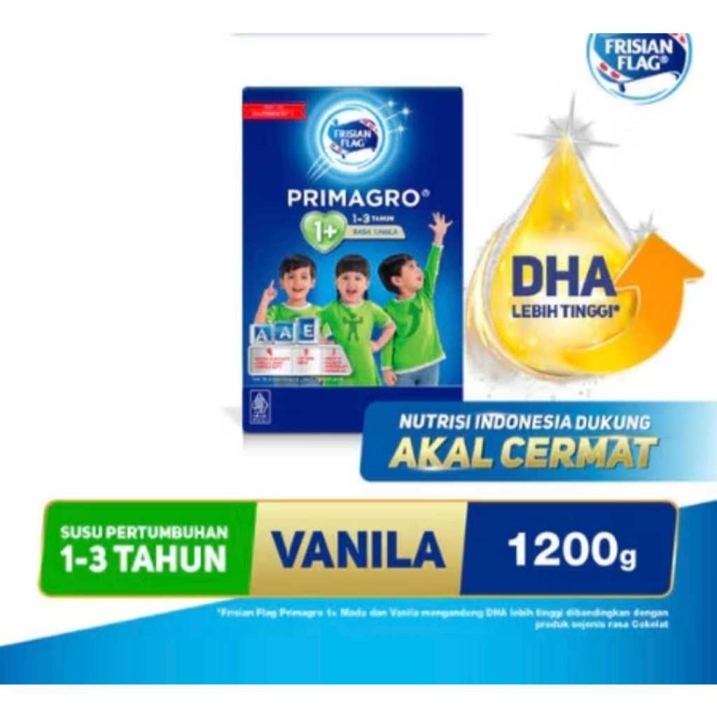 Susu bendera Frisian Flag Primagro 1+ Vanilla 1200gr / 1200 gr