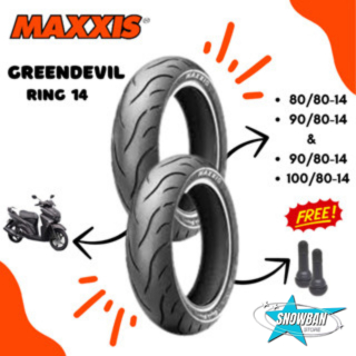 Ban Motor Matic Ring 14 Maxxis Green Devil Sepasang 80/80 90/80 100/80 Vario Beat