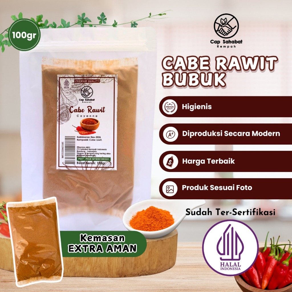 

100gr Cabe Rawit Bubuk / Ground Cayanne / Rempah / JSR 100% PREMIUM QUALITY
