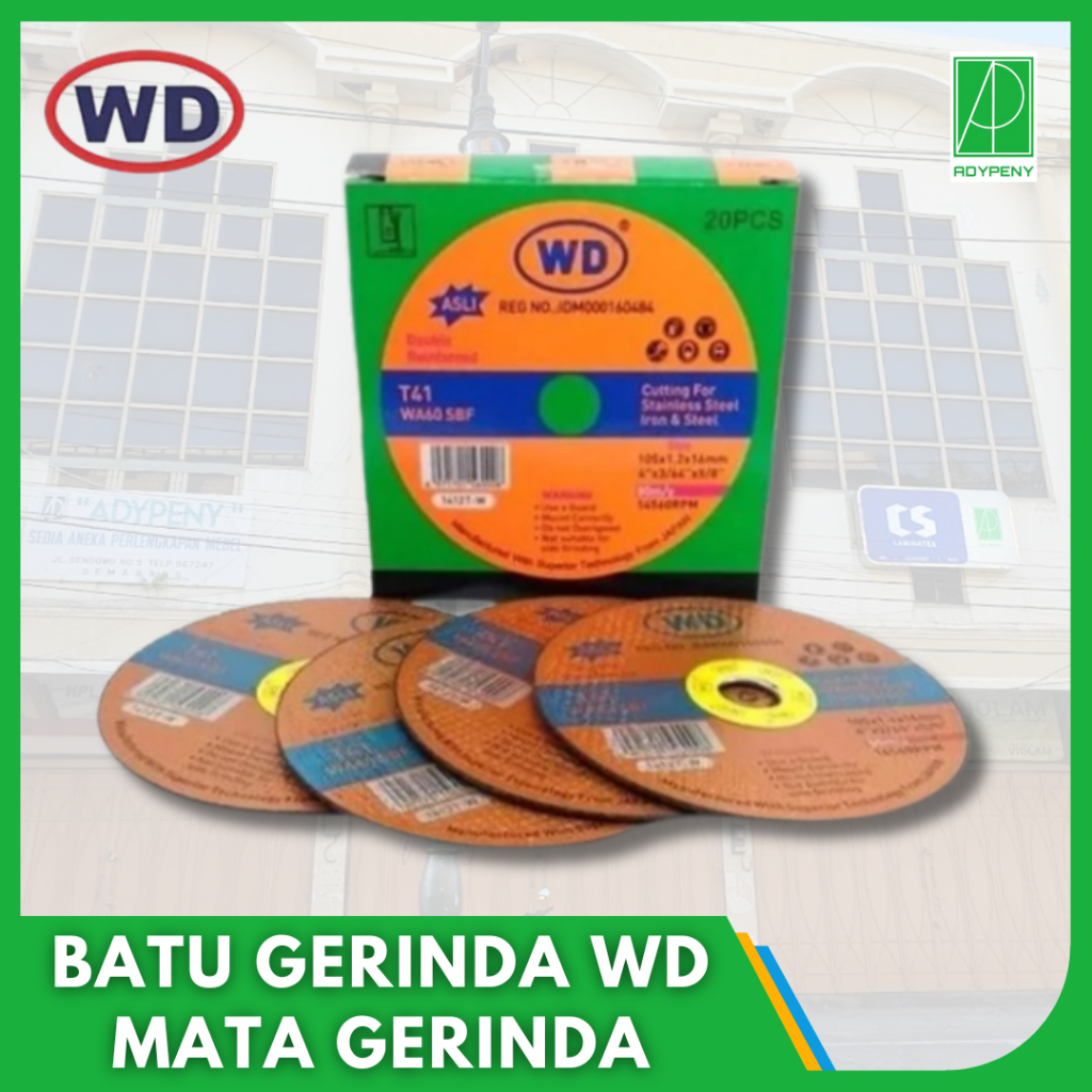 WD Batu Gerinda Potong Cutting WD 4 Inch / Mata Gerinda Potong Besi 4 Inch