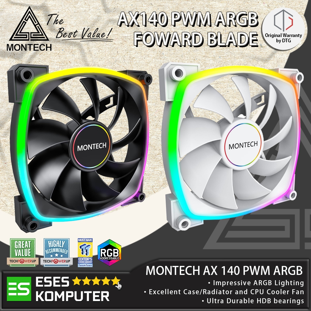 Fan Montech AX140 AX 140 PWM ARGB | 140mm 14cm Fan Casing