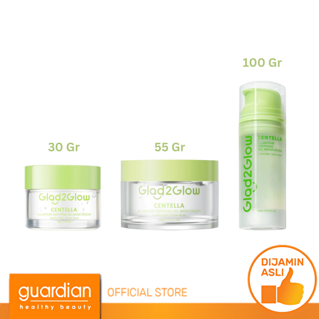 Glad2Glow Centella Allantoin Calming Soothing Gel Moisturizer Pelembab