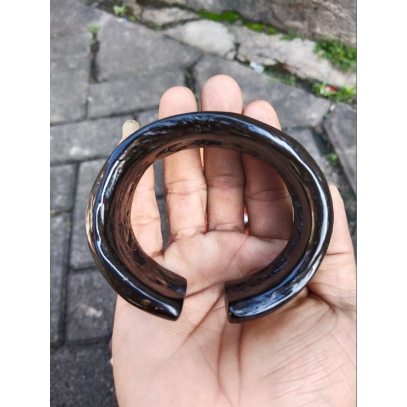 Gelang akar bahar model C besar natural