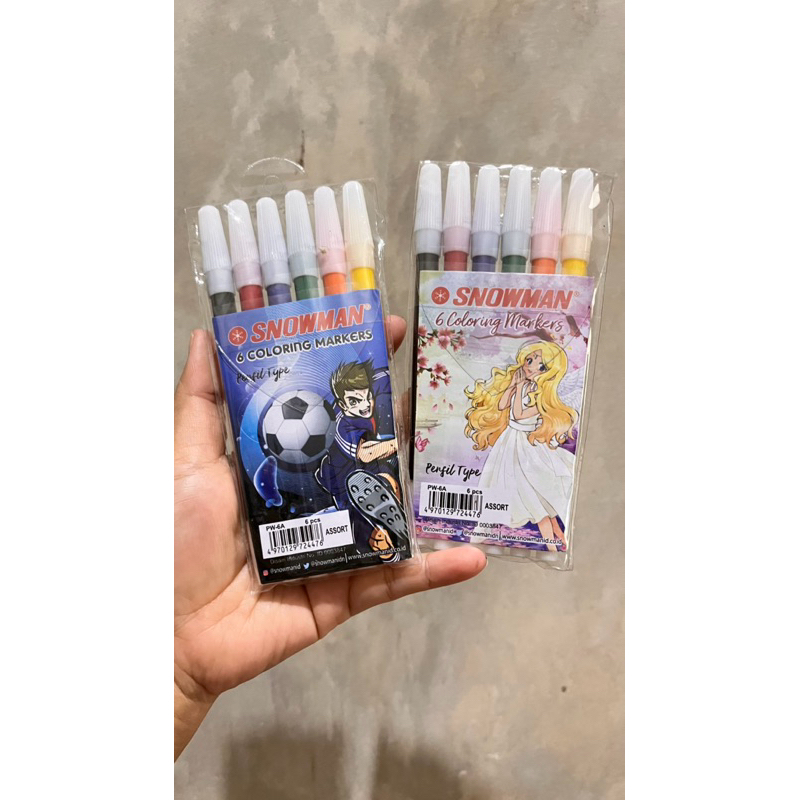 Spidol Snowman isi 6 warna