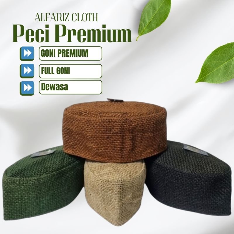 ALFARIZ - Peci Songkok Kopiah Rajut Goni premium Quality , Peci Haji Termurah