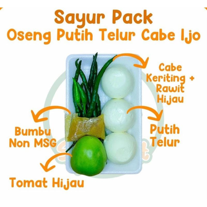 

KIRIM INSTAN Paket Lauk Telur Putih Oseng Cabe Ijo / Telur Bulat Cabe Ijo Pack