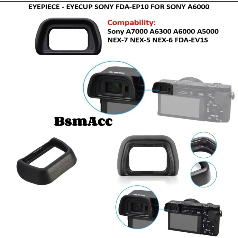 Eyecup Sony FDA-EP10 Karet Viewfinder Eyepiece A6000 A6300 NEX6 NEX7