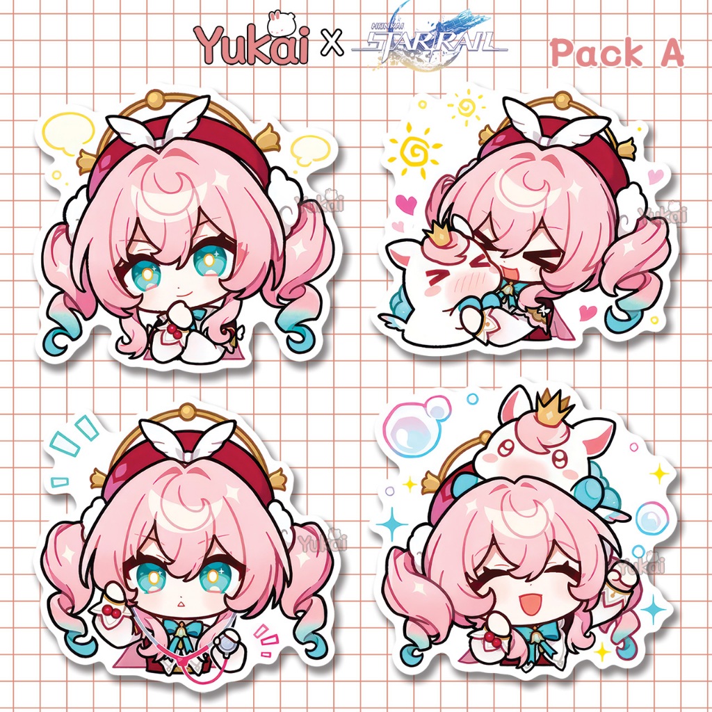 Stiker Hyacine Honkai Star Rail (HSR) Premium - Sticker Pack Anime Waterproof