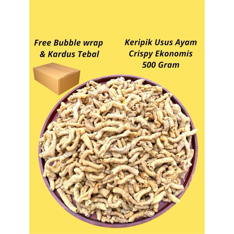 

Keripik Usus Ayam Crispy EKONOMIS 500 GRAM