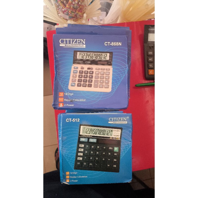 

Kalkulator Check CITIZEN CT 512 12 Digit - Dual 2 Power // Calculator