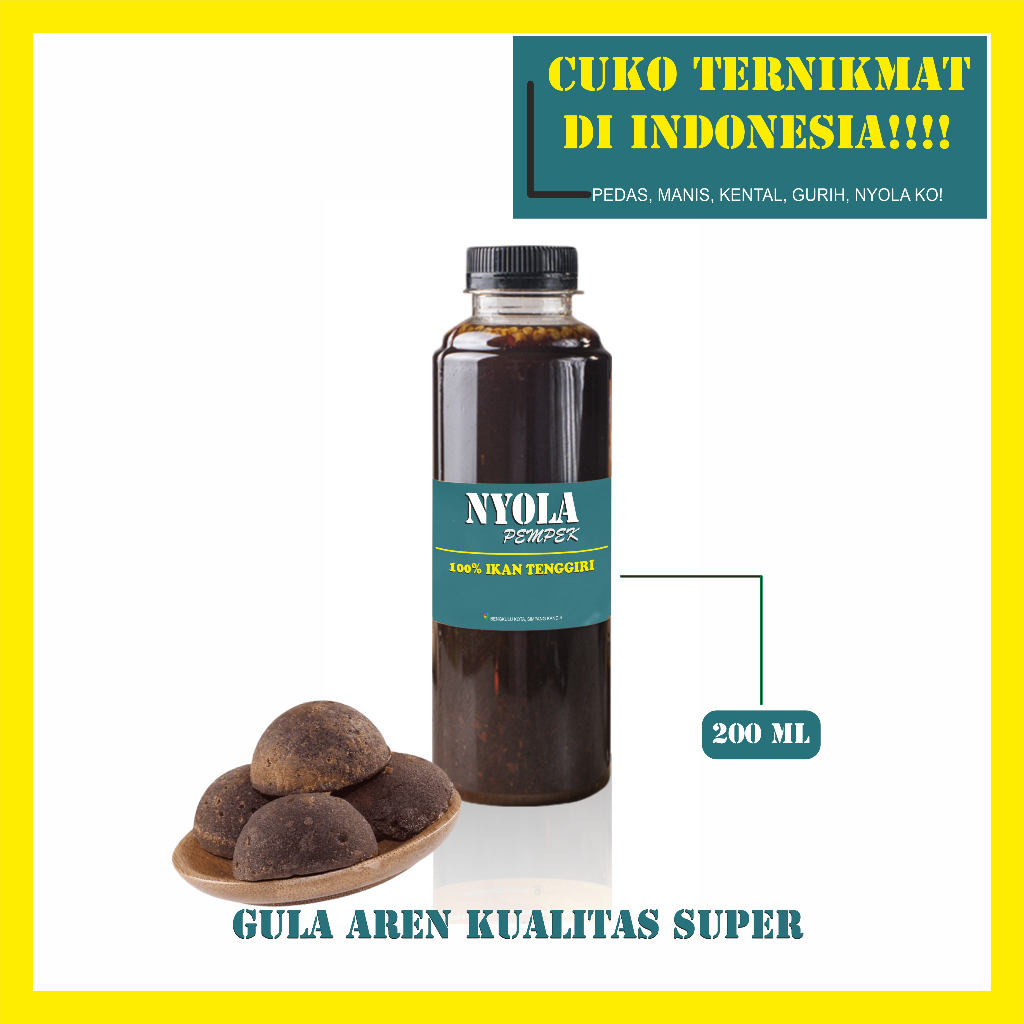 

Kuah Cuko Pempek Palembang 100% Asli Gula Aren Premium - Nyola Pempek