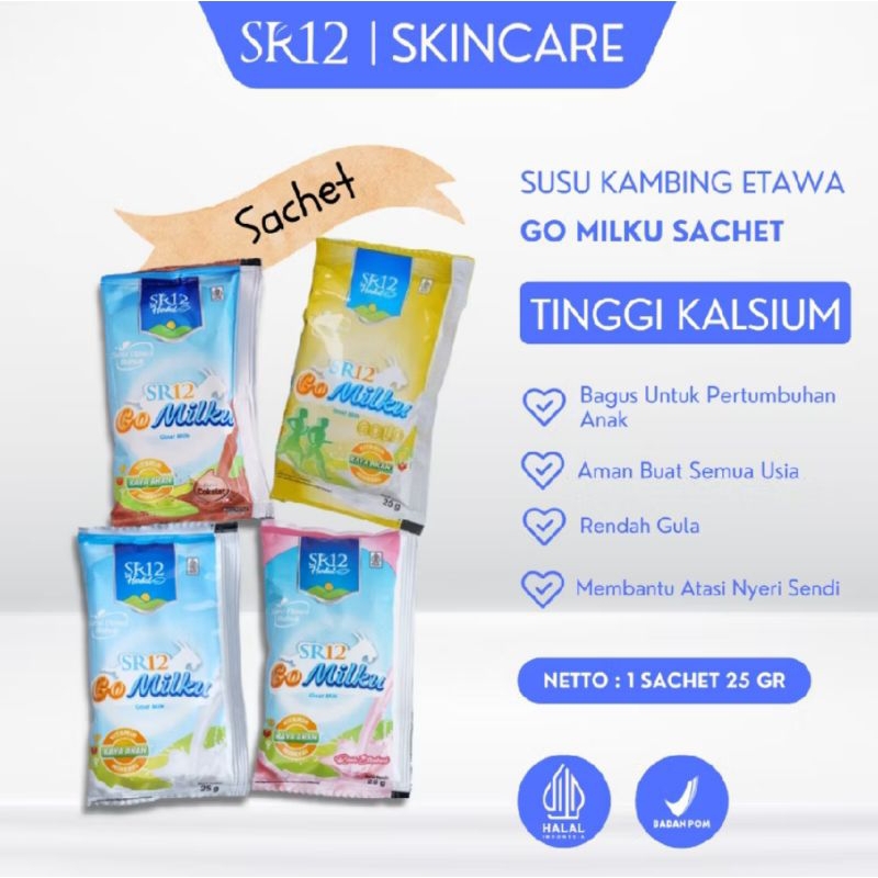 

GO MILKU SR12 SUSU SACHET 25GR GOMILKU GOLD ORIGINAL COKLAT STRAWBERY