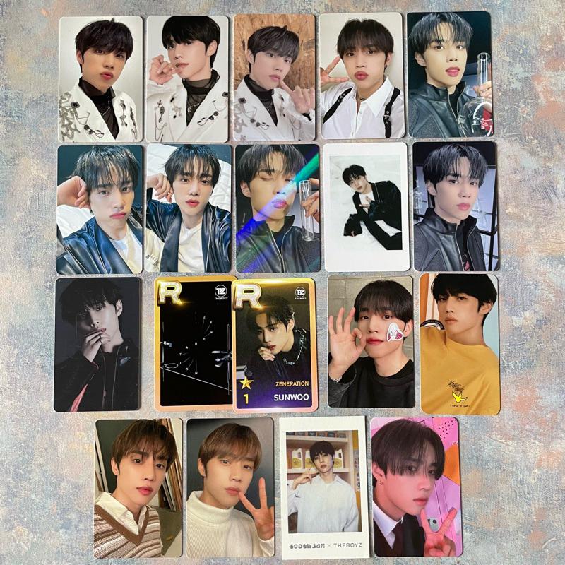 [PART 2] THE BOYZ TBZ SUNWOO OFFICIAL TRADING CARDS MD MERCH THEBZONE ENCORE THEBROAD ZENERATION ZEN