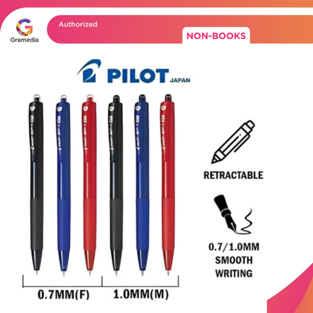 

GRAMEDIA SURABAYA - PILOT BP-1RT ( bolpen PILOT ekonomis ) BLUE M