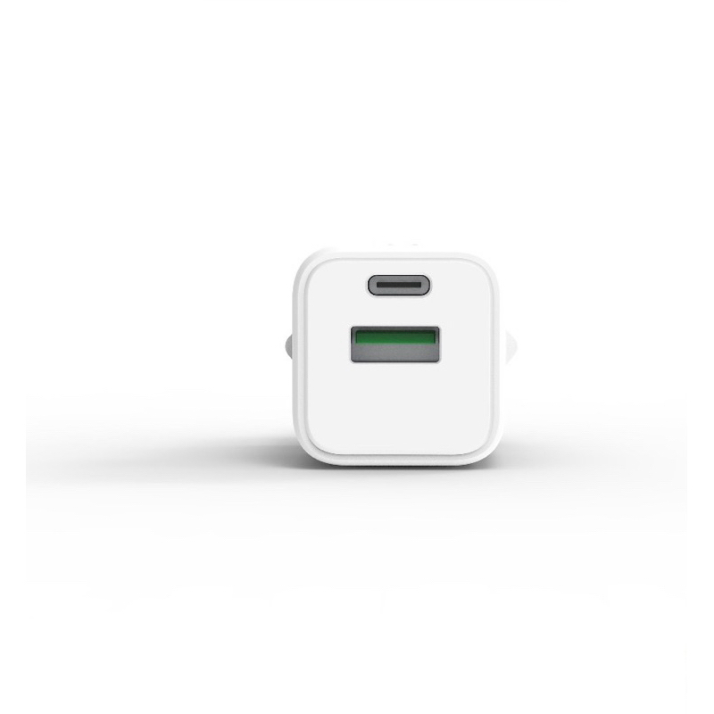 IT Plug 30 Watt Cube Dual Port Type A&C PD & PPS Fast Charger - White