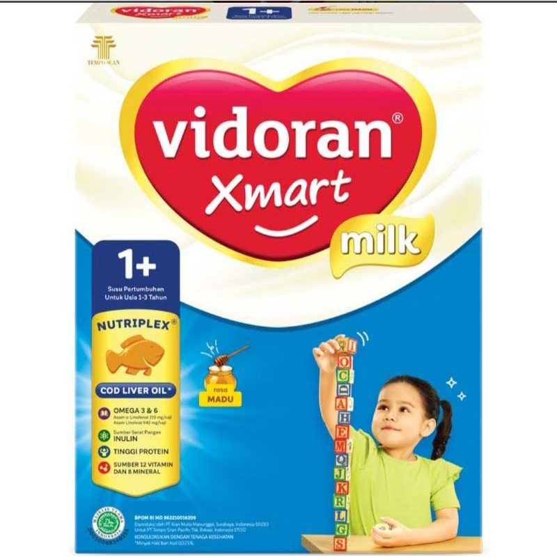 

Vidoran Xmart 1+ Susu Pertumbuhan 350 gram Madu