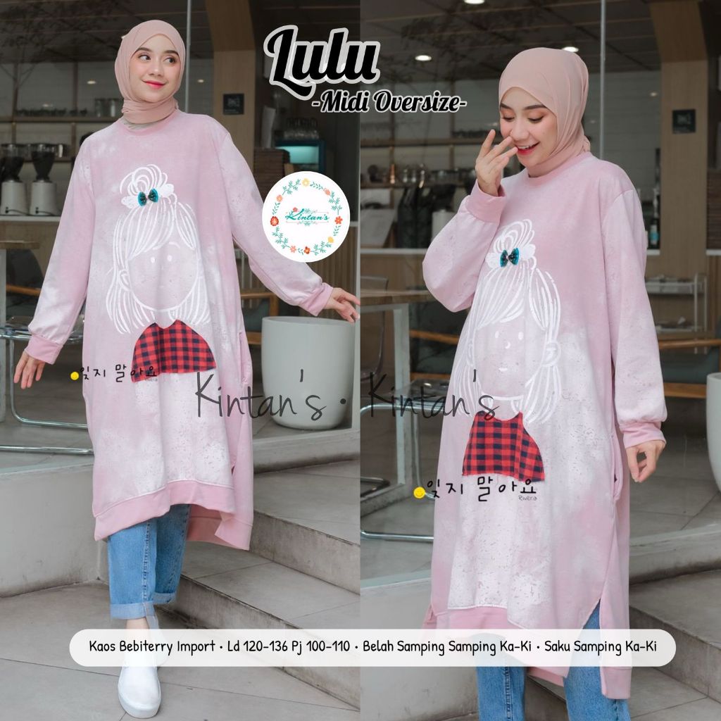 MIDI DRESS JUMBO SIZE XXXL MOTIF TERBARU PAKAIAN WANITA BAJU DRESS LENGAN PANJANG