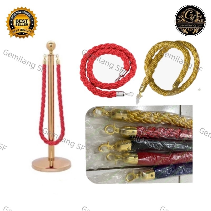 

Tali Pembatas Tiang Antrian Twisted / Tambang