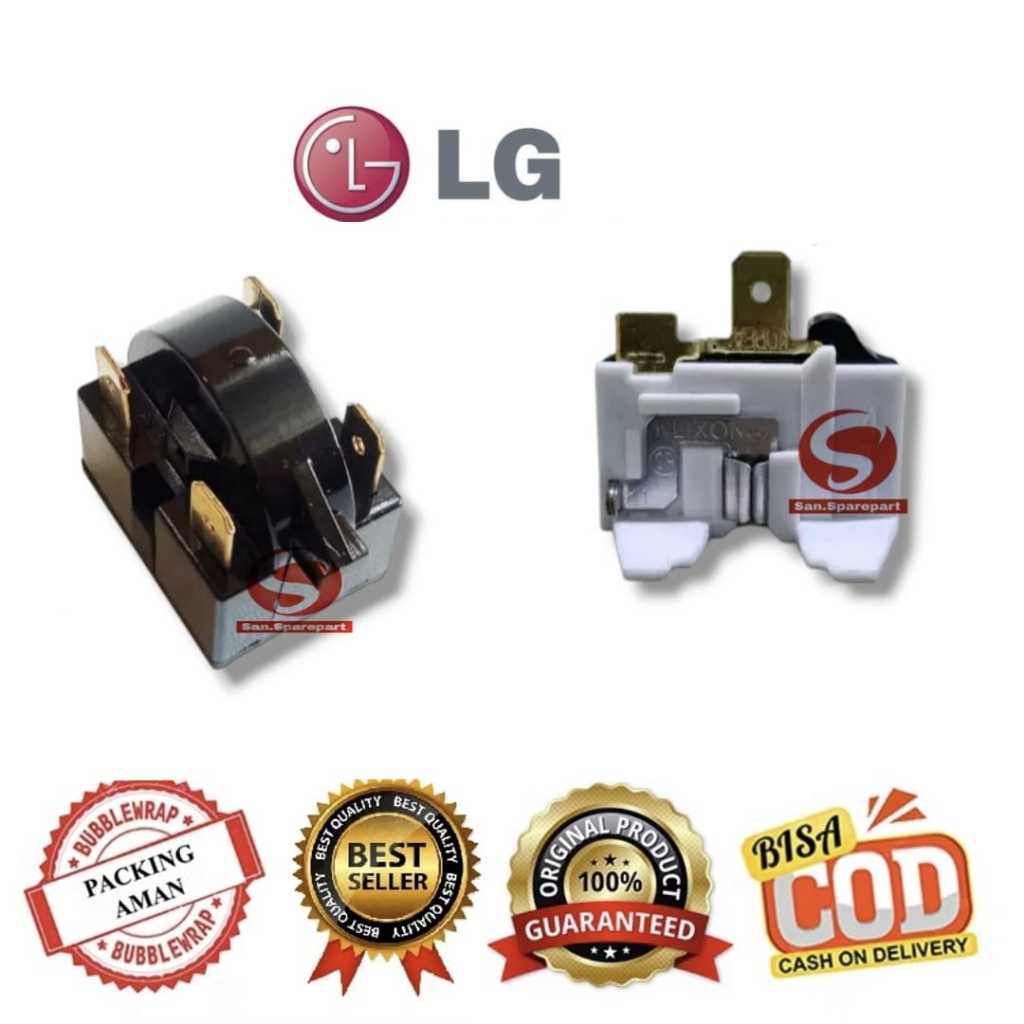 LG Relay 4 Pin + Ptc Overload Kulkas 1 pintu / 2 pintu