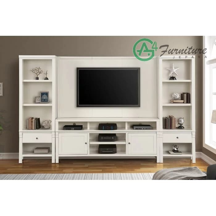 Bufet TV Minimalis Leora Warna Duco Putih