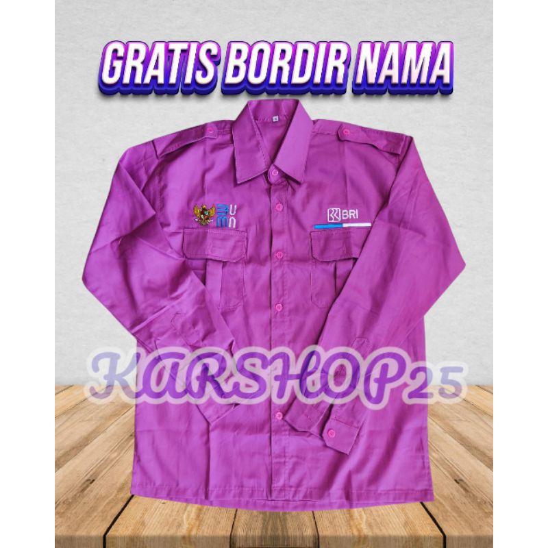 KEMEJA BRI LENGAN PANJANG TERBARU KEMEJA BUMN BRI SERAGAM BRI ATASAN BAJU BRI KEMEJA PDH BRI
