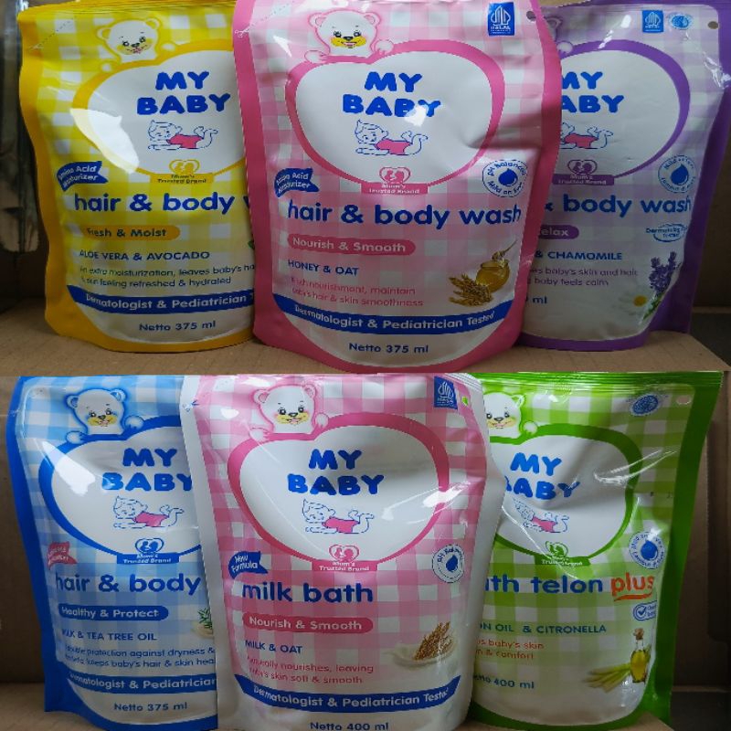 Sabun Mandi Cair My Baby Hair & Body Wash Refil / Sabun Mandi Bayi Isi Ulang/ Aloevera Honey Healthy