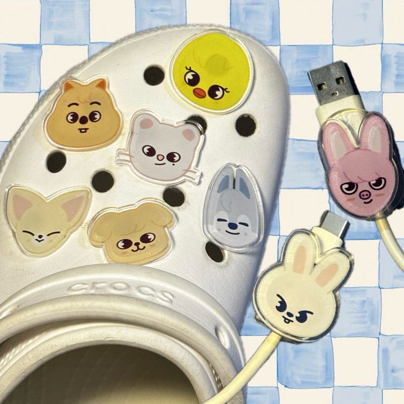 JIBBITZ & CABLE BITES & PIN PENITI & SHOE CLIP CROCS SKZOO STRAYKIDS SKZ BTS ENHYPEN NCT 127 NCT DRE