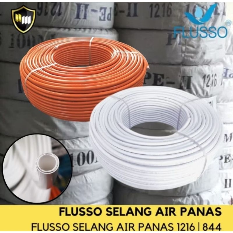FLUSSO Selang Air Panas / Selang Elastis 3 Lapis Kuningan | Selang Water Heater PerMeter