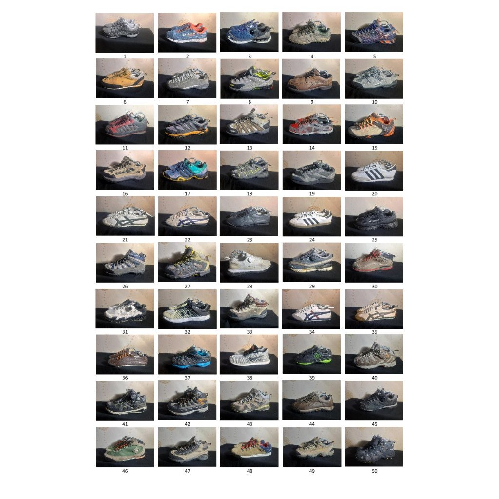 90 Pasang Sepatu Outdoor dan Sneaker Second   Branded Borongan murah